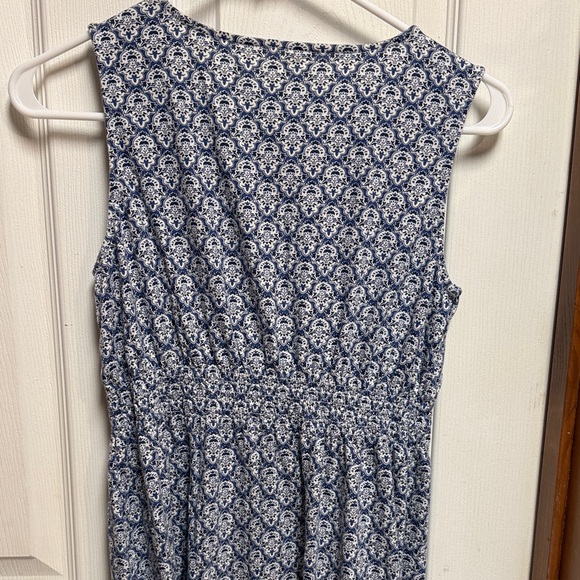 Charter Club Blue and White Beaded Midi Dress - Picture 6 of 6